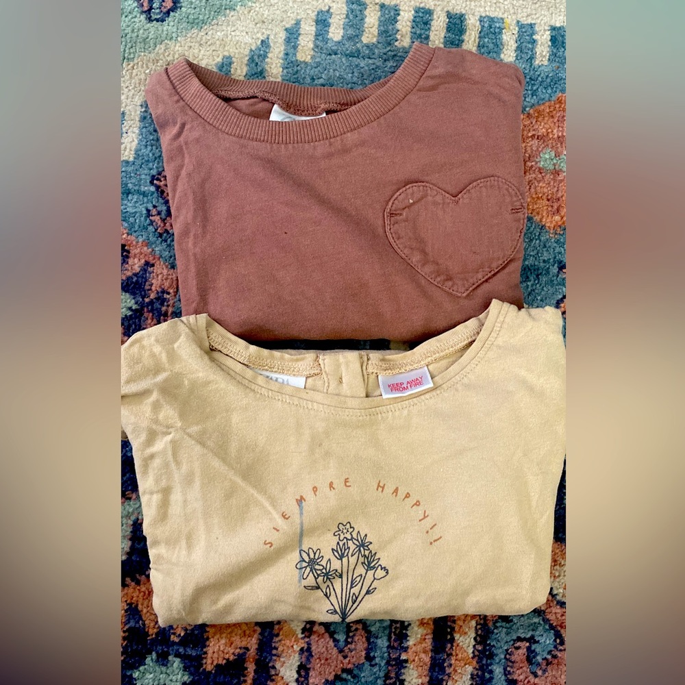 ZARA bundle of long sleeve tops for toddler